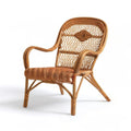 Rattan-Sessel mit Armlehnen Naturbraun, 67 x 73 x 103 cm